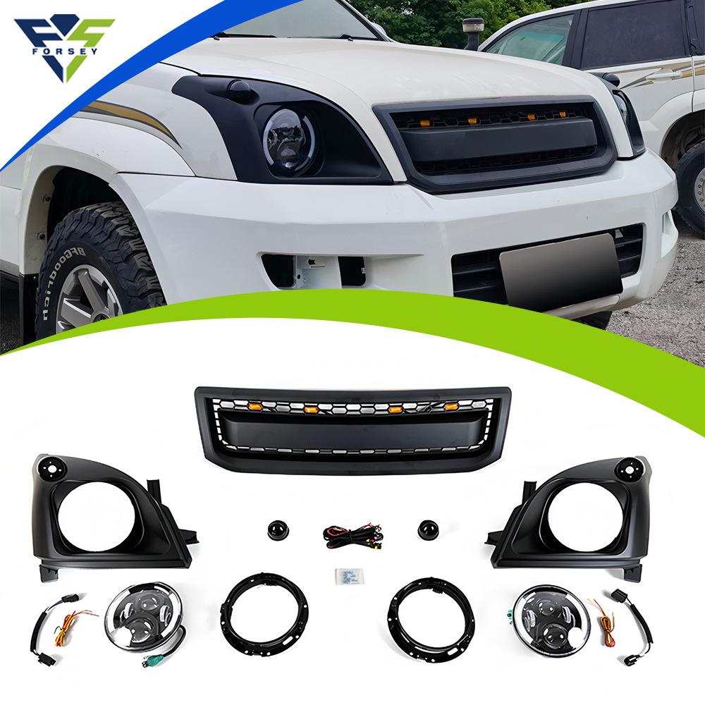 Grille with Lights for 2003-2009 Prado FJ120 Carton чёрный