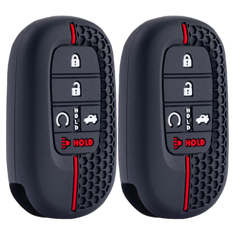 Silicone Car Key Case Cover Shell For Honda Accord Civic Hr-V Cr-V Pilot Sport Si Ex Ex-L Keychain Accessories