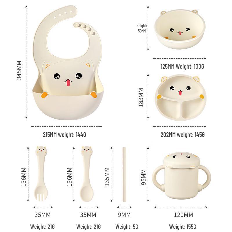 

ZISIZ Детский силиконовый мультяшный обеденный набор