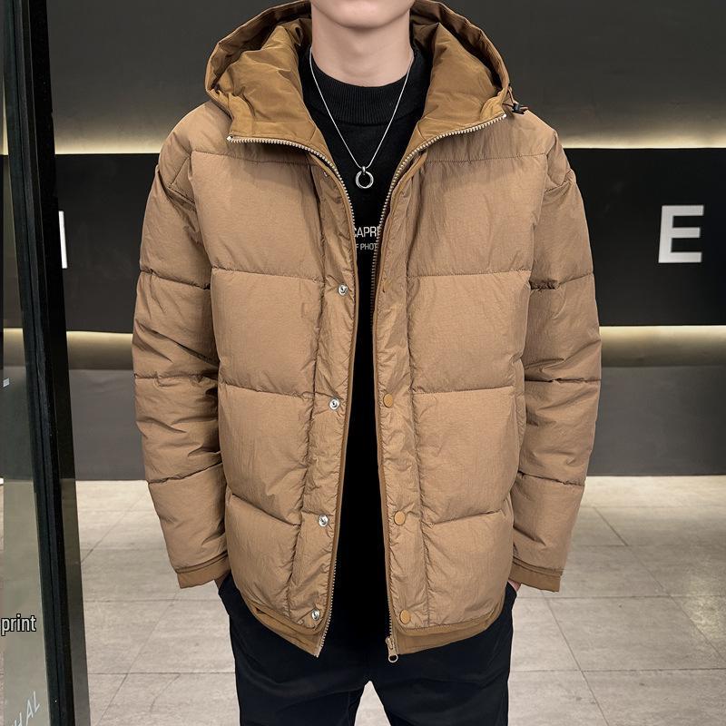 Men's High-Quality Winter Hooded Puffer Jacket - Thickened Cotton for Warmth