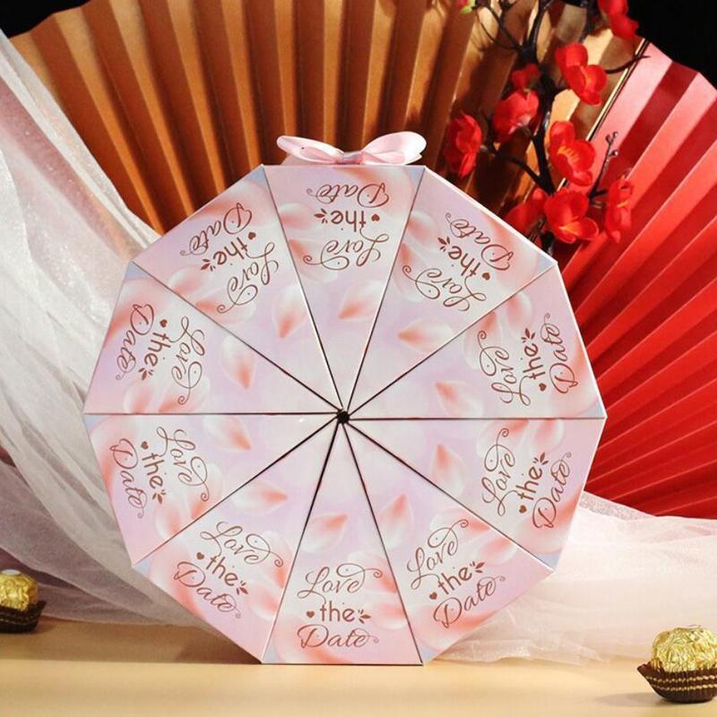 10 PCS/Lot Triangle Shape Wedding Party Favor Boxes Creative Chocolate Candy Storage Packaging Boxes Cake-shaped Sugar Boxes