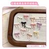 30Pcs Ribbon Bow Nail Art Charms 3D Nail Decoration Macaron Color Manicure Accessories Resin Material Diy