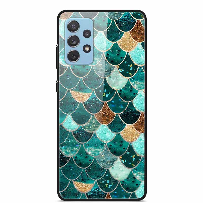 For Samsung A52 5G 4G Cases A52s 5G Tempered Glass Hard Back Cases For Samsung Galaxy A52 5G Phone Covers Funda A 52s 2022 A528B