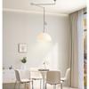 Nordic Creative Rocker Arm Pendant Light - Rotatable Walnut for Study, Kitchen, Bar.