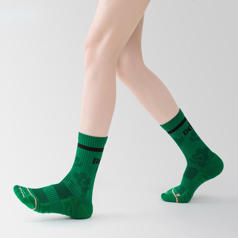 Größe 35-39 Dünne, wadenlange, atmungsaktive Laufsocken für Damen mit Deodorant und Handtuchunterseite