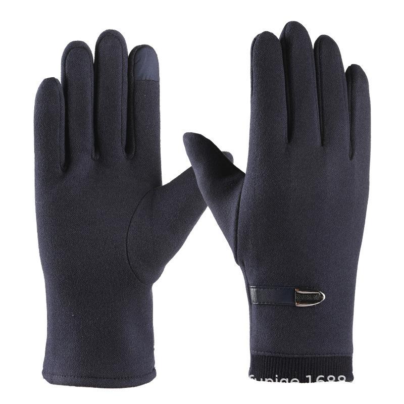 Warm Gloves New Rabbit Velvet Bow Outdoor Cycling Versatile Windproof and Cold Autumn and Winter Gloves