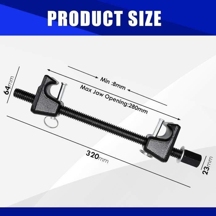 Compresseurs de Ressorts Amortisseur - CCLIFE - 320mm - 2 pièces - Couleur Bleu - Pour Voiture