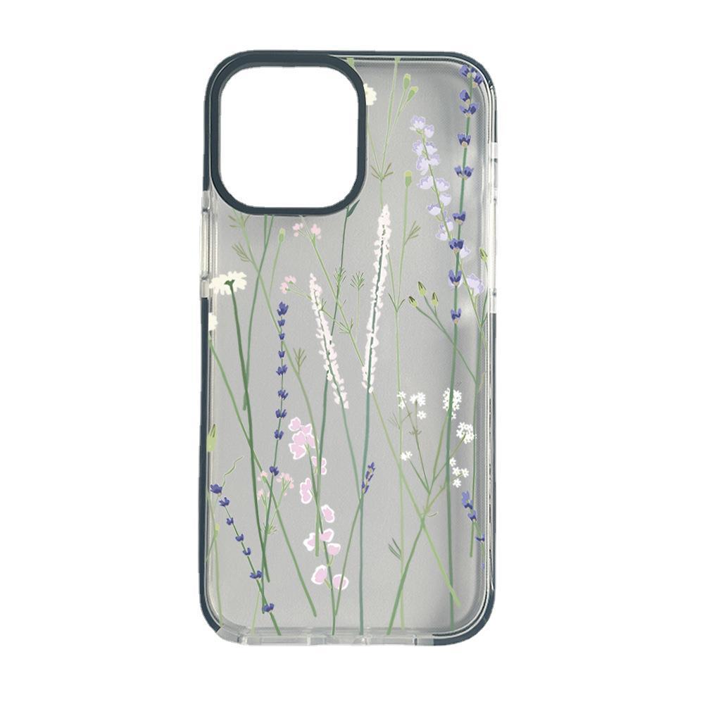 Simple Lavender Mobile Phone Case iPhone15 Summer New Transparent Case Apple 17 Anti-drop Protective Case 16 Girls