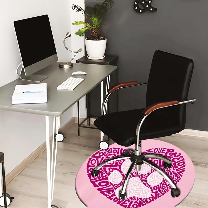 

1pc Office Carpet Chair Mats Love Heart Design Perfect for Decorating Office Chairss, Or Bedrooms.YDT459 80cm by 80cm