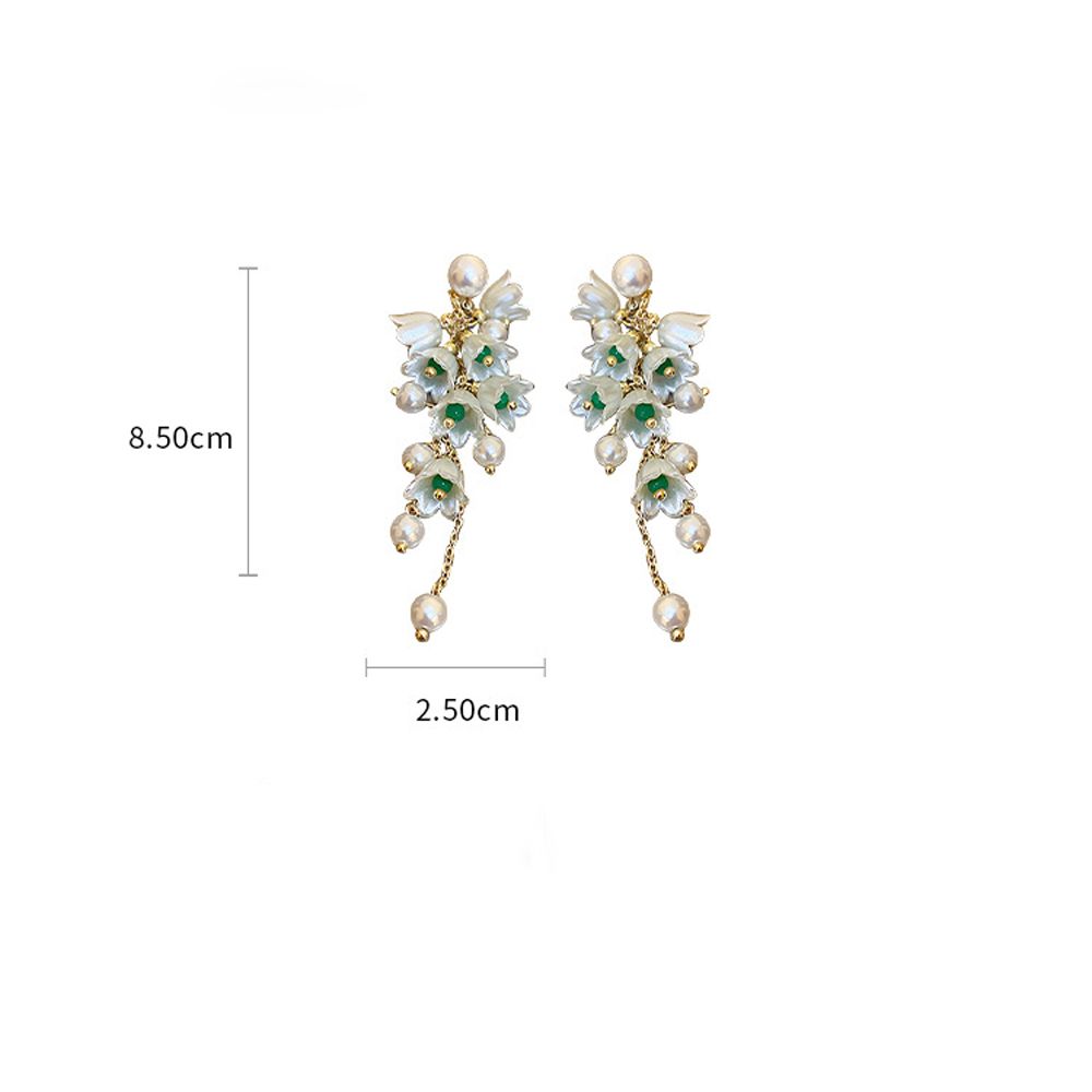 Gift Lovely Cute Tassel Flower Female Earrings Dangle Earrings Korean Style Ear Drop Pearl Earrings