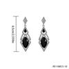PESENAR 1920s Style Green Crystal Pearl Drop Earrings for Flapper Costume and Vintage Gatsby Accessory