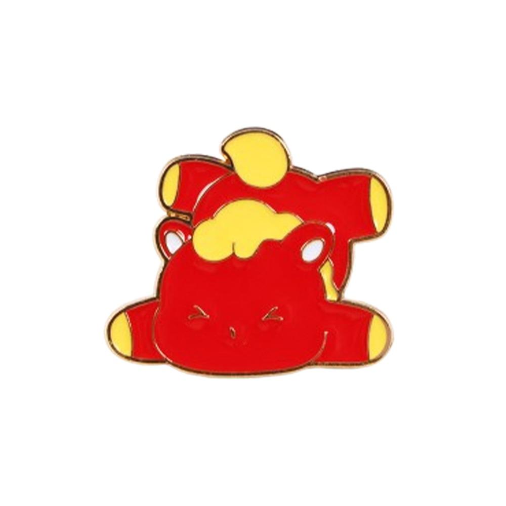 Cartoon Zodiac Horse Brooch Zinc Zinc Zinc Alloy New Year Lapel Pins Cute Animal Brooch  Clothing Accessories