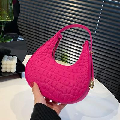Hot Selling New Spring Women Bag Fashion And Popular Retro Felt Impressed Crocodile Underarm Bag Women Shoulder Bag