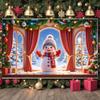 Winter Banner Snowy Landscape Christmas Decoration Banner Holiday Decoration Banner Red Curtain Design For Home Decoration