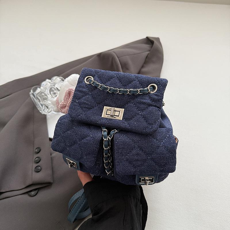 

Новый универсальный студенческий модный рюкзак для женщин without pendant темно-синий