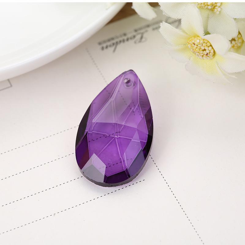 D5 5Pcs DIY Crystal 38mm Waterdrop Colorful Faceted Pendant Prism Chandelier Party Wedding Curtain Christmas Hanging Ornaments