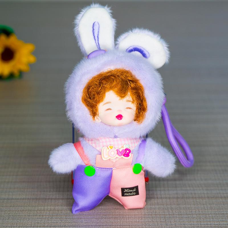 Cartoon Peach Plush Pendant Doll - Cute Keychain & Backpack Ornament