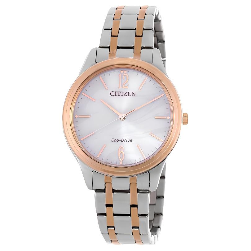 

CITIZEN Eco Drive Light Powered Quartz Movement Stainless Steel Strap Watch 34mm Women s Watch EM0416-78A White Dial
