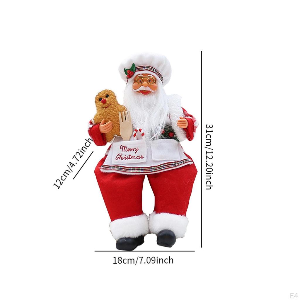 Christmas Chef Ms Claus Figurine Statue Centerpiece Collectible Xmas Gift Decoration