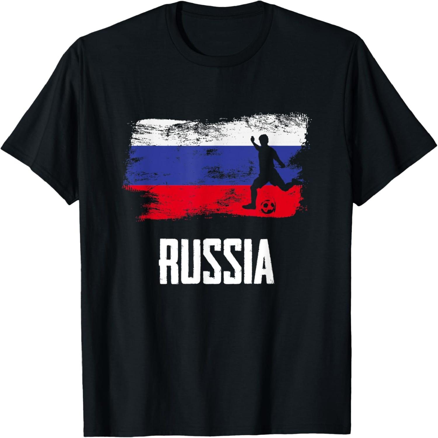 Russia Flag Jersey Russia Soccer Team Russia T-Shirt S