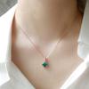 J.Lauren Mother-of-Pearl Malachite Double-Sided Pendant Rose Gold Necklace N01122