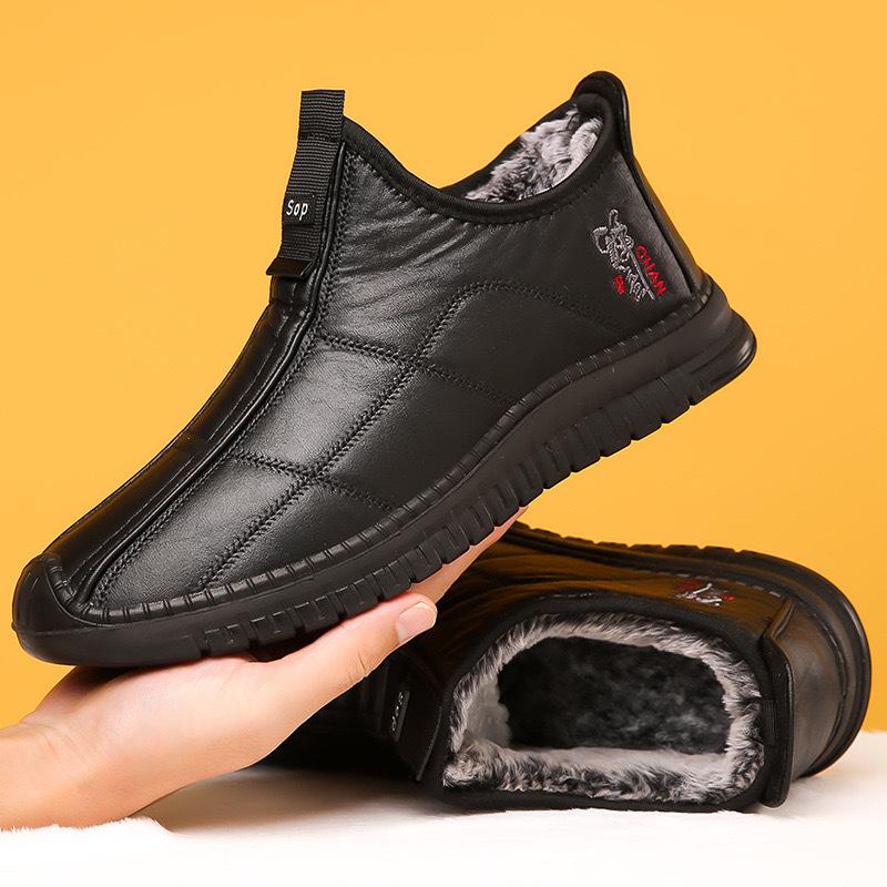 Fashion 2025 Winter Men's Cotton Shoes Warm, Velvet, Waterproof, Anti Slip, Thickened Walking Boots, Extra Large Size 38-48 Mens Shoes