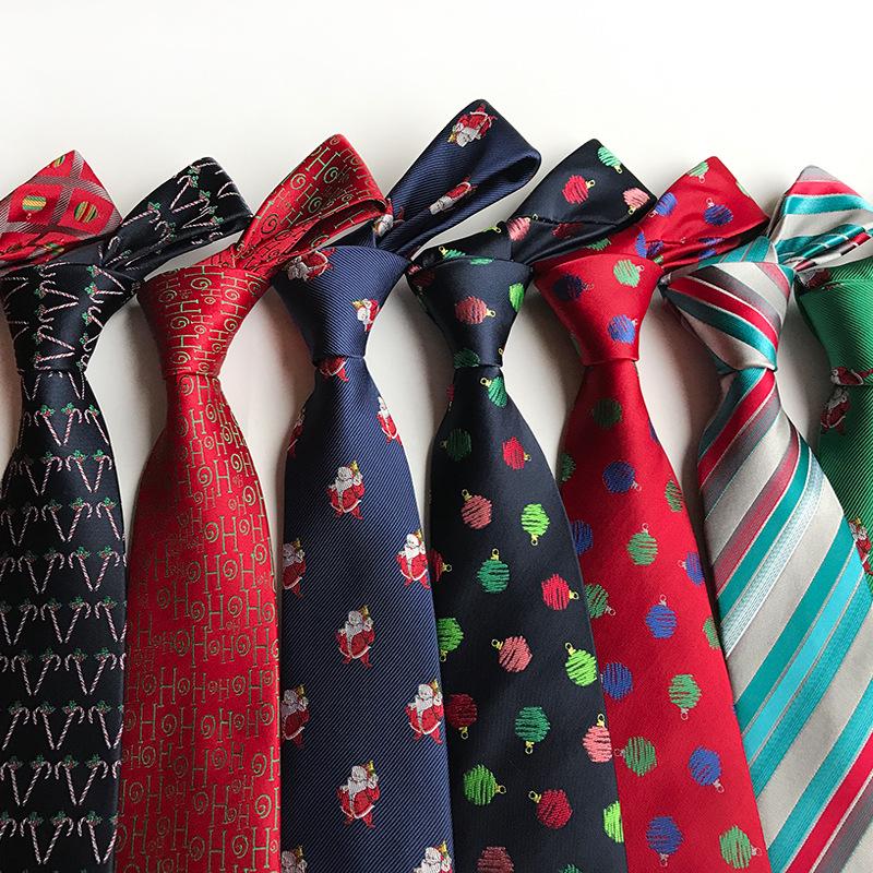 High Density Christmas Tie Wedding Groom Tie Festive Holiday Tie
