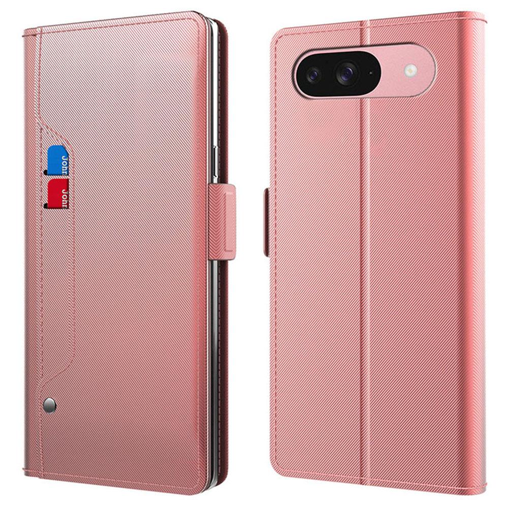 For Google Pixel 10 Case Stand PU Leather Phone Cover Card Holder Mirror