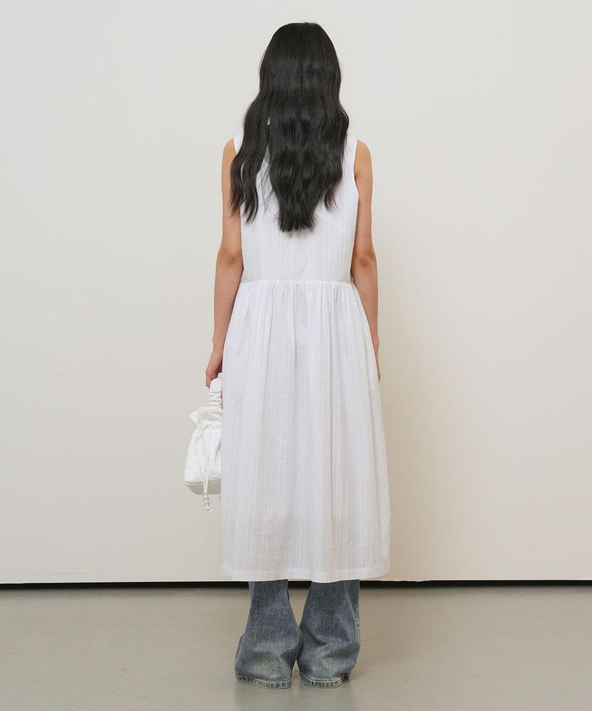 General Idea Loose Fit Sleeveless Floral Dress [White] / Gf2Lop517