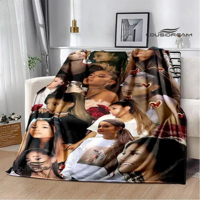 Singer Ariana Grande Printed Blanket Warm Flannel Blankets Soft And Comfortable Home Travel Blanket Bed Linings Birthday Gift