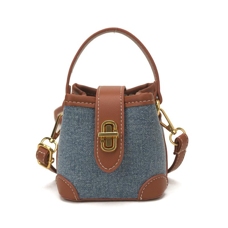 Small-scale Design Color-matching Handbag - Fashionable Crossbody Bag for Women, Single-shoulder Bucket Bag