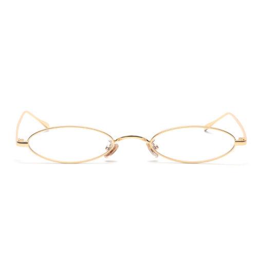 

Маленькие овальные винтажные солнцезащитные очки в оправе, женские, ретро-модные, трендовые очки gold