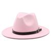 Women's Retro Panama Jazz Fedora with Leather Buckle for Autumn and Winter