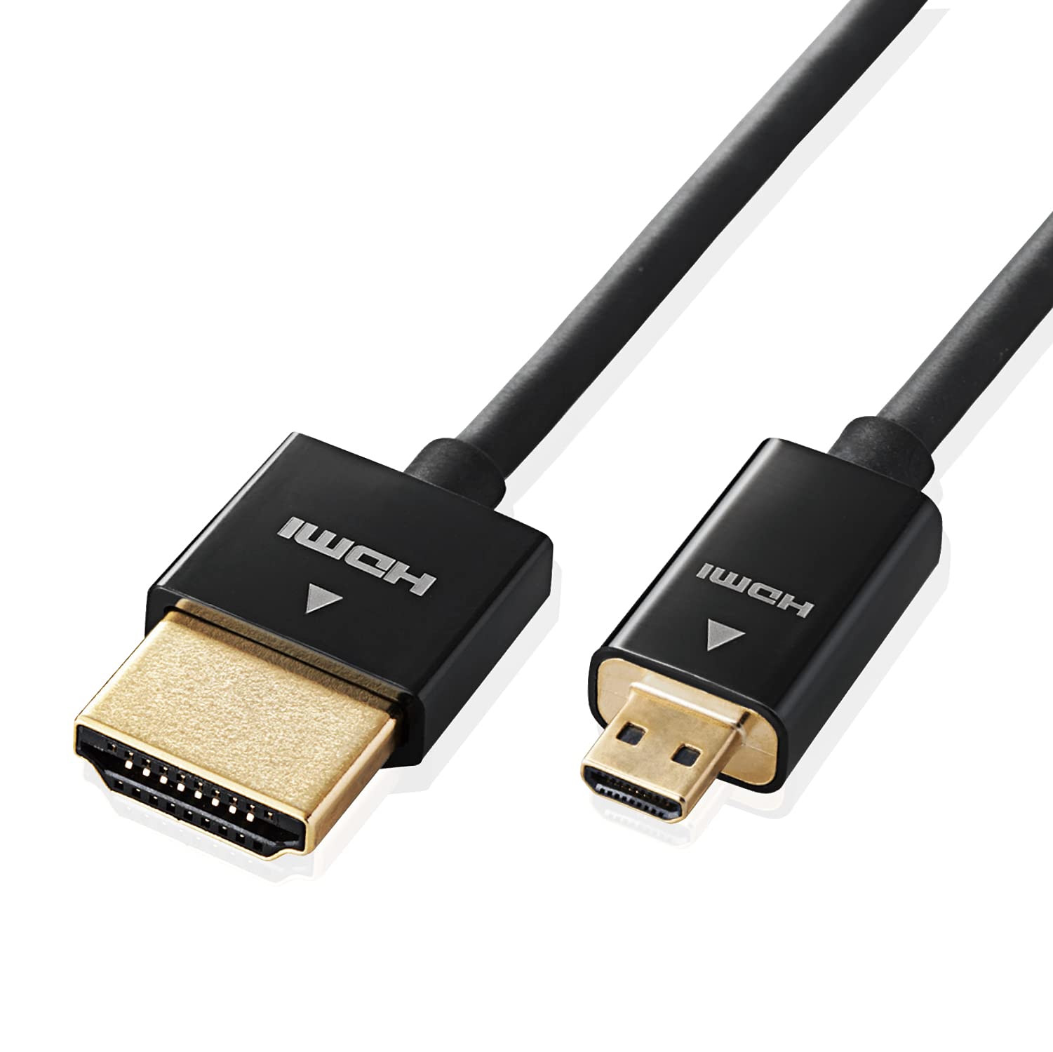 

Кабель ELECOM micro HDMI 1 м совместимый с 4K x 2K сверхтонкий черный DH-HD14SSU10BK