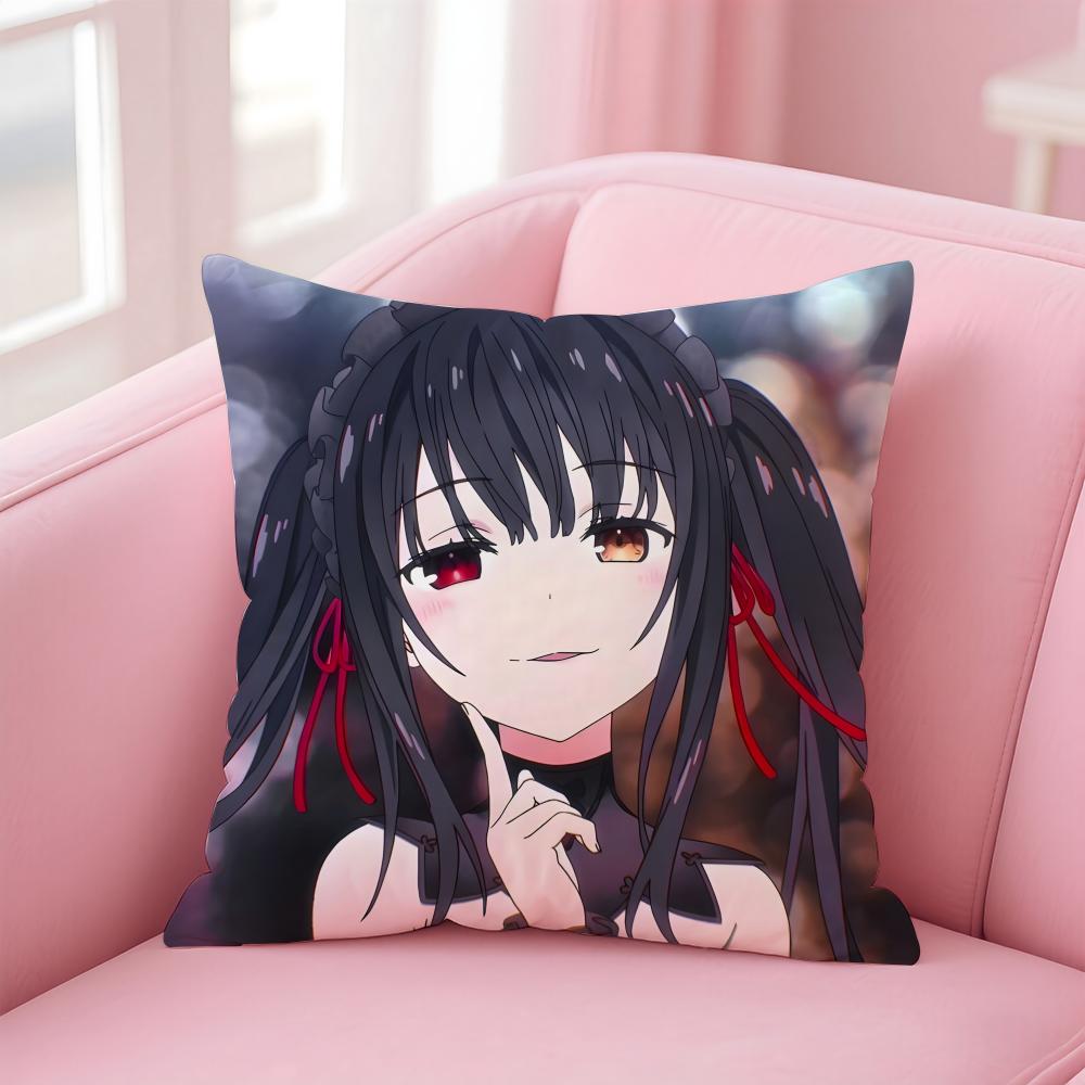 D-Date A Lives Anime Cushion Cover Comfortable Reversible Pillow Cover Ideal For Car Sofa Bedroom & Beyond