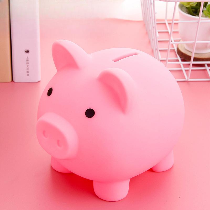 Piggy Bank,Unbreakable Plastic Money Bank,Coin Bank for Girls and Boys,Medium Size Piggy Banks, Practical Gifts for Birthday, Easter, Christmas (Pink)