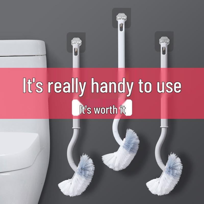 Wall-Mounted Long Handle Toilet Cleaning Brush Set