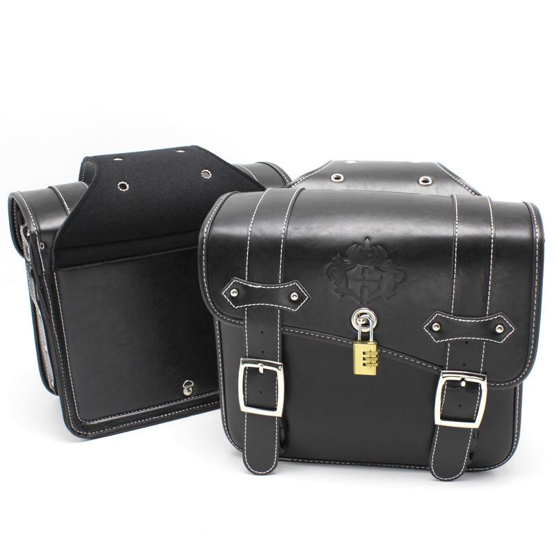 Retro Motorcycle Hanging Bag Harley Crown Prince Car Side Bag Box Motorcycle Side Bag Waterproof And Sunscreen Saddle Side Bag With Lock