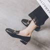 Square Toe Loafers Moccasins Formal Women's Summer Footwear Shoes for Woman 2026 Low Heel Elegant Korean Style E High Quality A