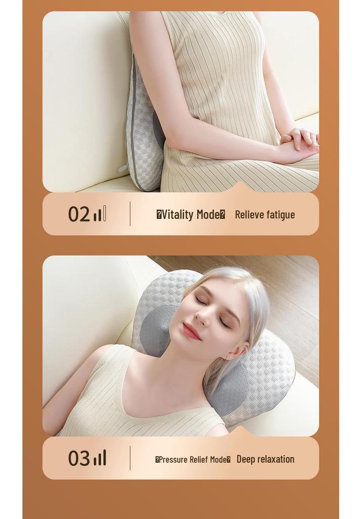 Cervical & Lumbar Multi-Function Heated Massage Cushion for Shoulder & Waist