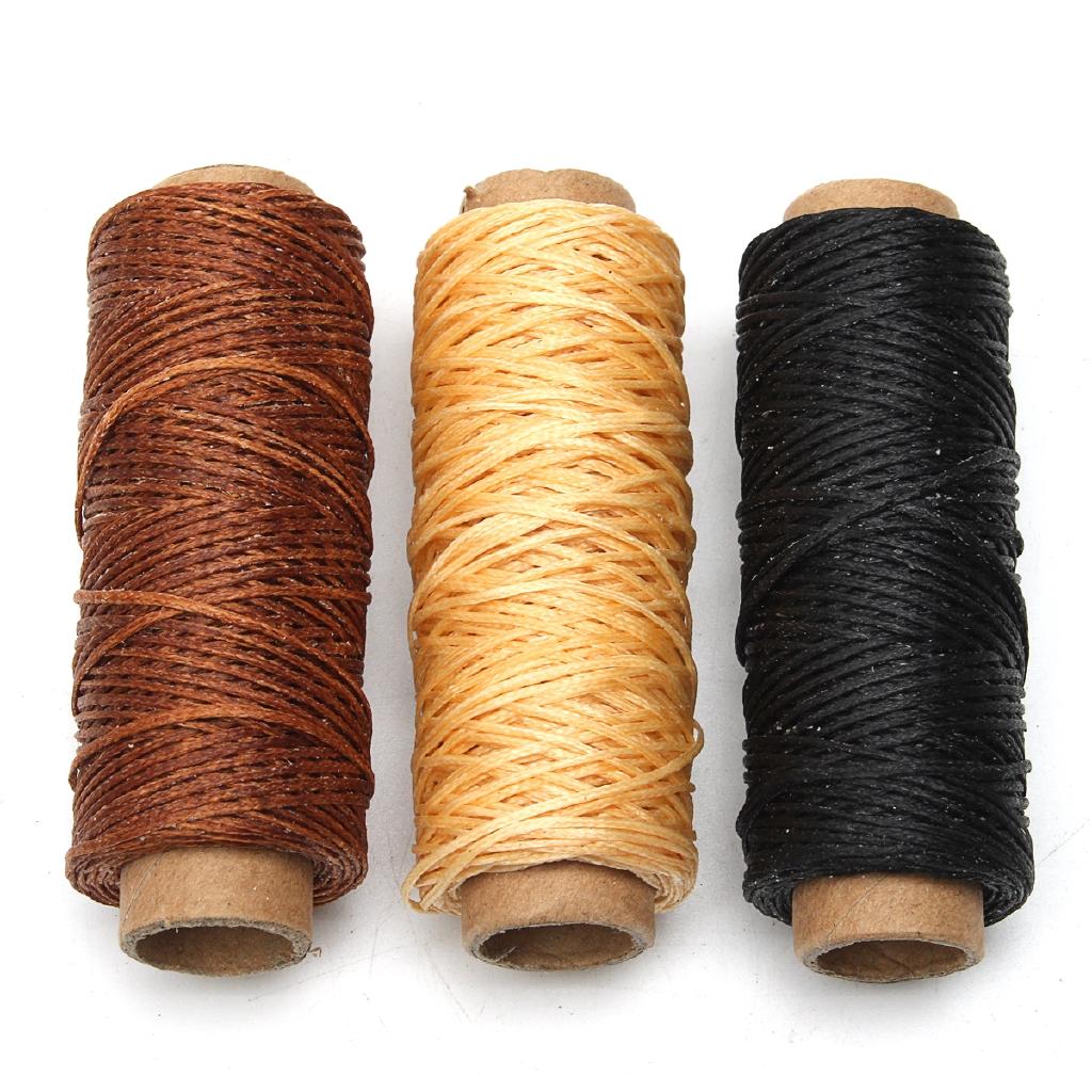 59PCS Leather Craft Hand Tools Kit Thread Awl Waxed Thimble Kit Hand Stitching Sewing Stamping DIY Tool Set