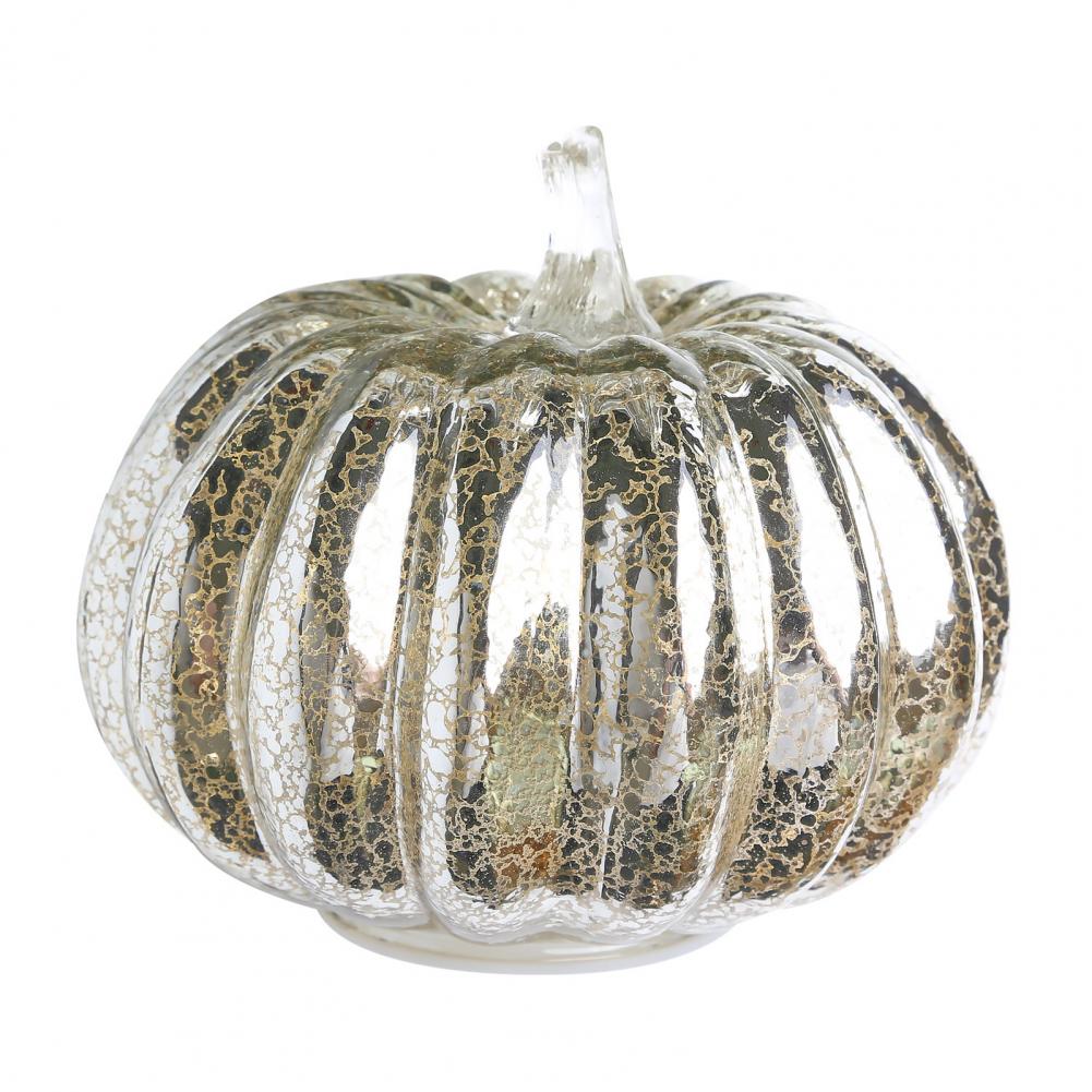 Battery-powered Pumpkin Lights Battery-powered Glass Pumpkin Lantern with Timer for Home Halloween Decor Soft Warm Glow Led