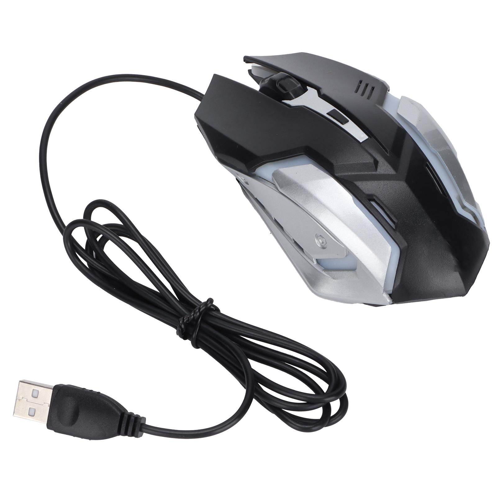 

Wired Mouse USB Port Gaming Office Business Luminous Optical Computer Accessories чорний