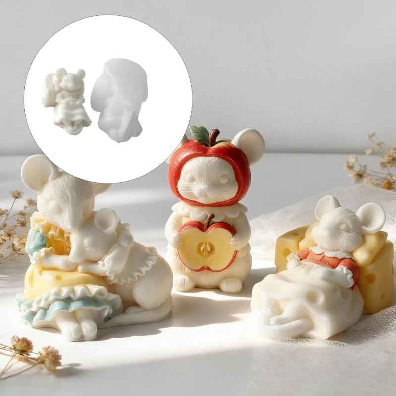 Food Safe Mouse candlewax Forms Set Of 3 For DIY Creations Soap Making And Home Decorating