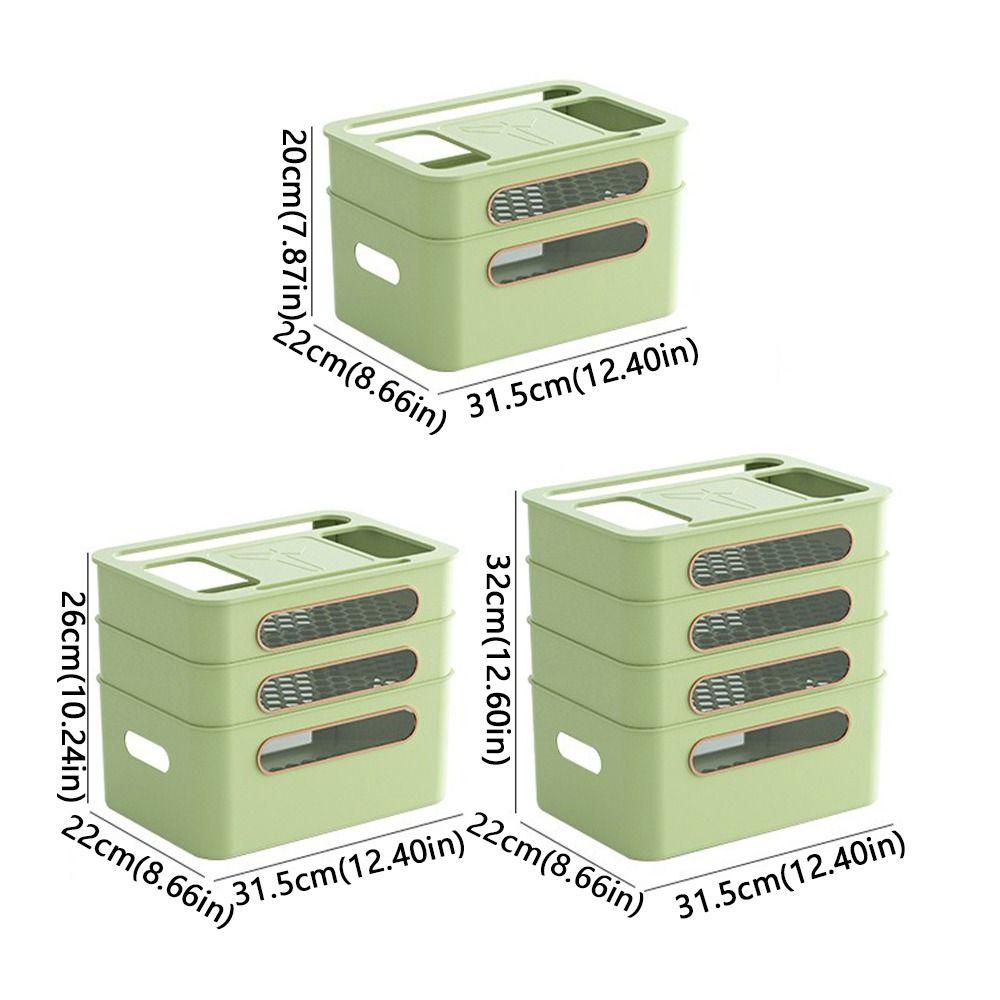 2/3/4-Tier Cable Management Box Ventilation Router Storage Box WiFi Box Holder  Living Room