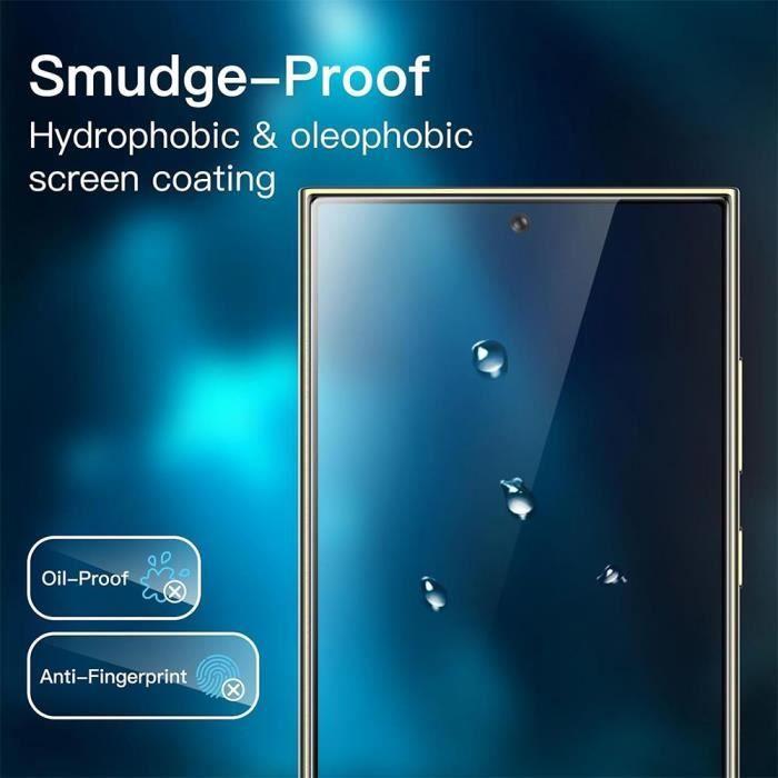 Pack-4 Verre Trempé Intégral pour Samsung Galaxy S24 Ultra - Protection d'écran Antichoc Anti-Rayures