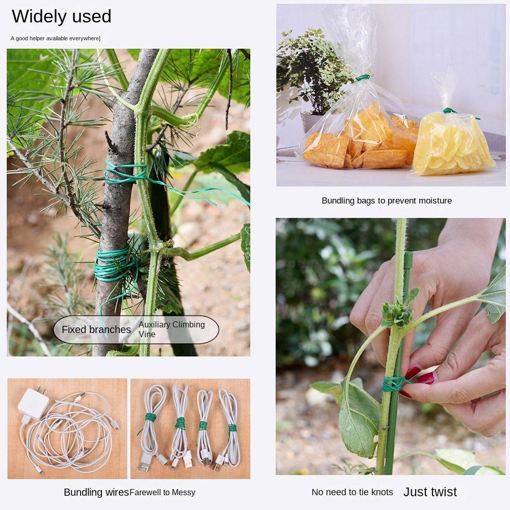 20/50/100m Garden Cable Ties Plant Climbing Lines Plant Twist Ties Plant Bundle Iron Wire Flower Plant Support Strap Tie