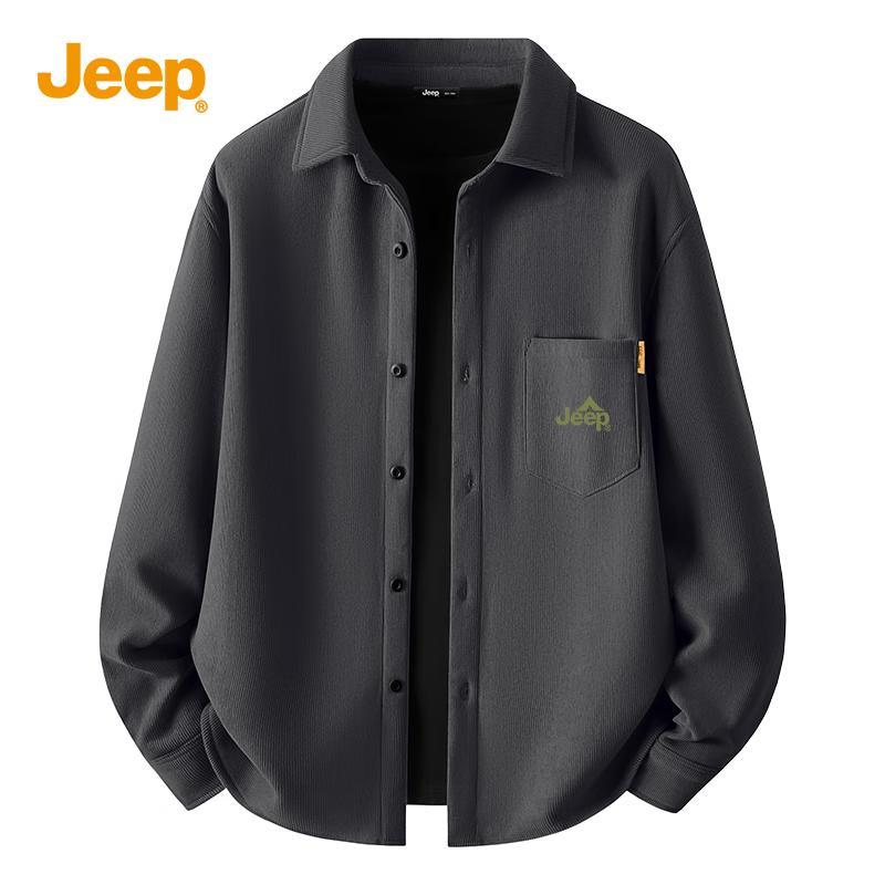 JEEP Men s Corduroy Fleece-Lined Lapel Shirt Jacket XL