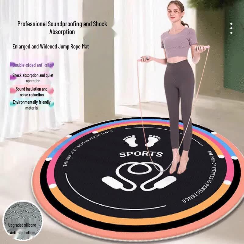 Brangdy Round Silent Jump Rope Mat with Shock Absorption
