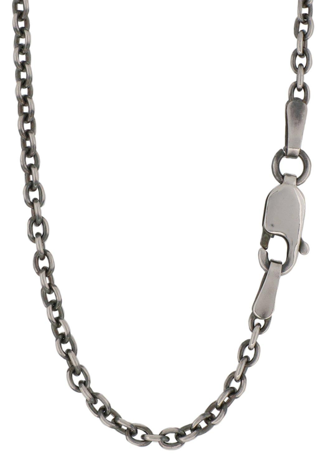 

Gin no Smoked Azuki Length Width Silver 925 Chain Only [Shinjuku Kura] Chain, 40-60cm (50cm), 2.1mm, Thin, Necklace, Men s, SV,